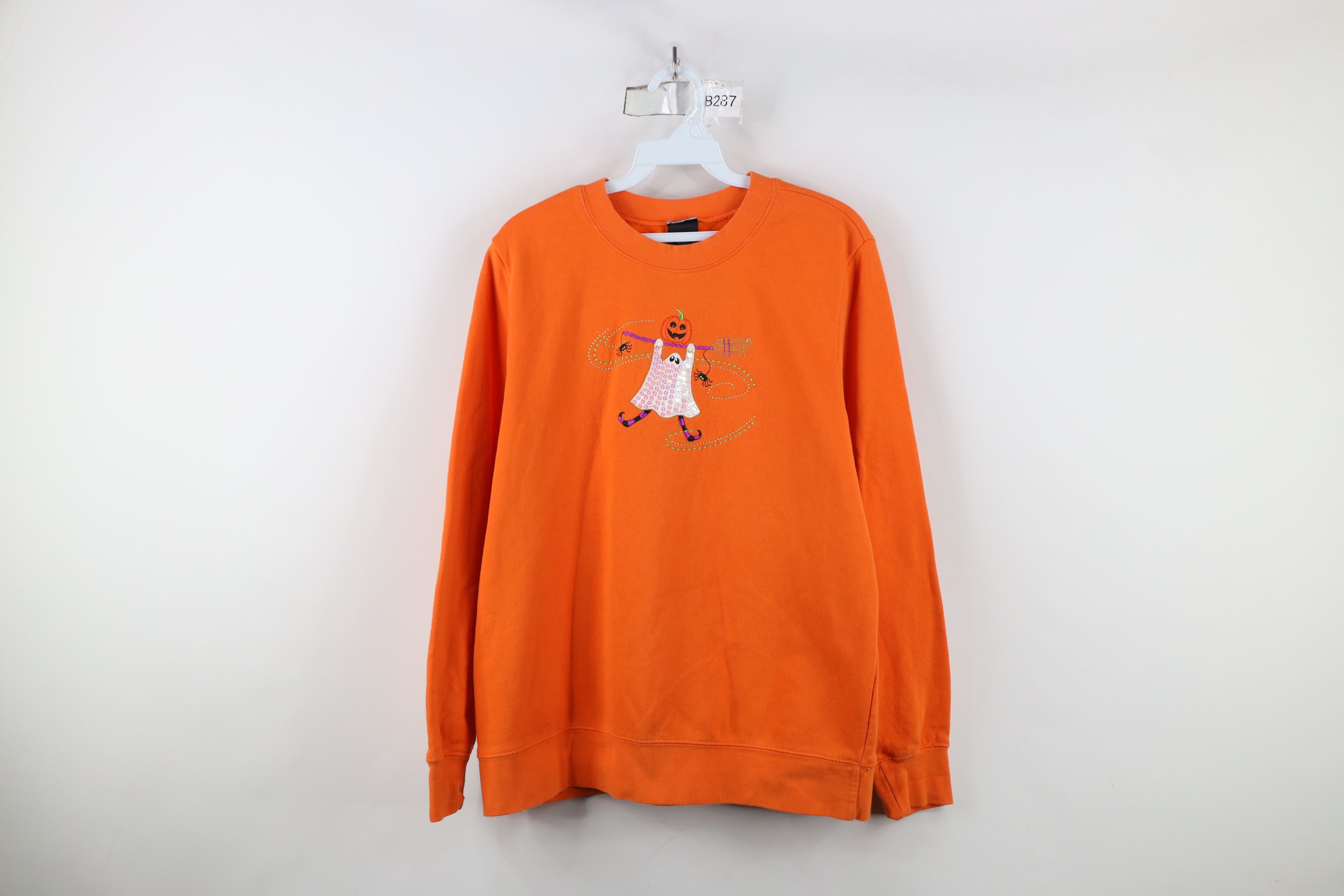 Vintage Vintage 90s Faded Halloween Ghost Spider Crewneck Sweatshirt Size XXL / US 16-18 / IT 52-54 - 1 Thumbnail