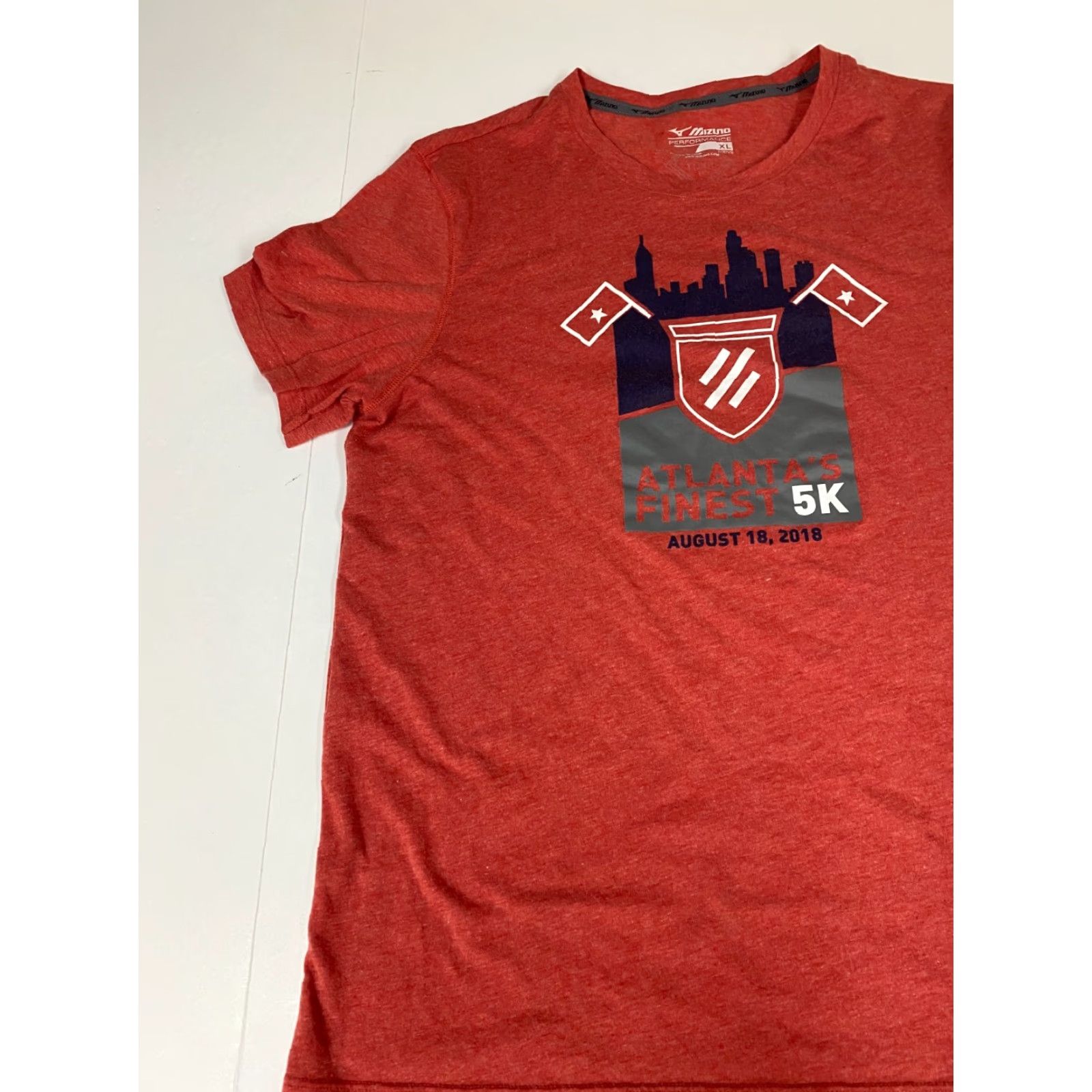 Mizuno Mizuno Mens T-Shirt Short Sleeve Crew Neck Red XL Cotton Logo Breathable 90s University Atlanta 5K Mens Size US XL / EU 56 / 4 - 3 Thumbnail