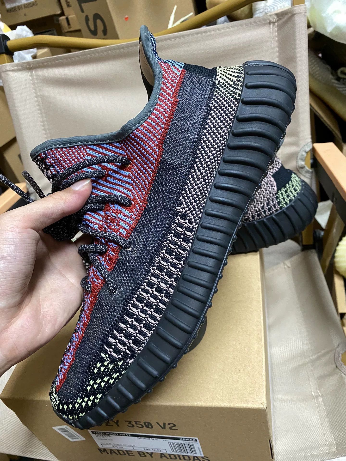 Adidas Adidas YEEZY350 Black Lowtop Sneakers 9 Men Size US 9 / EU 42 - 1 Thumbnail