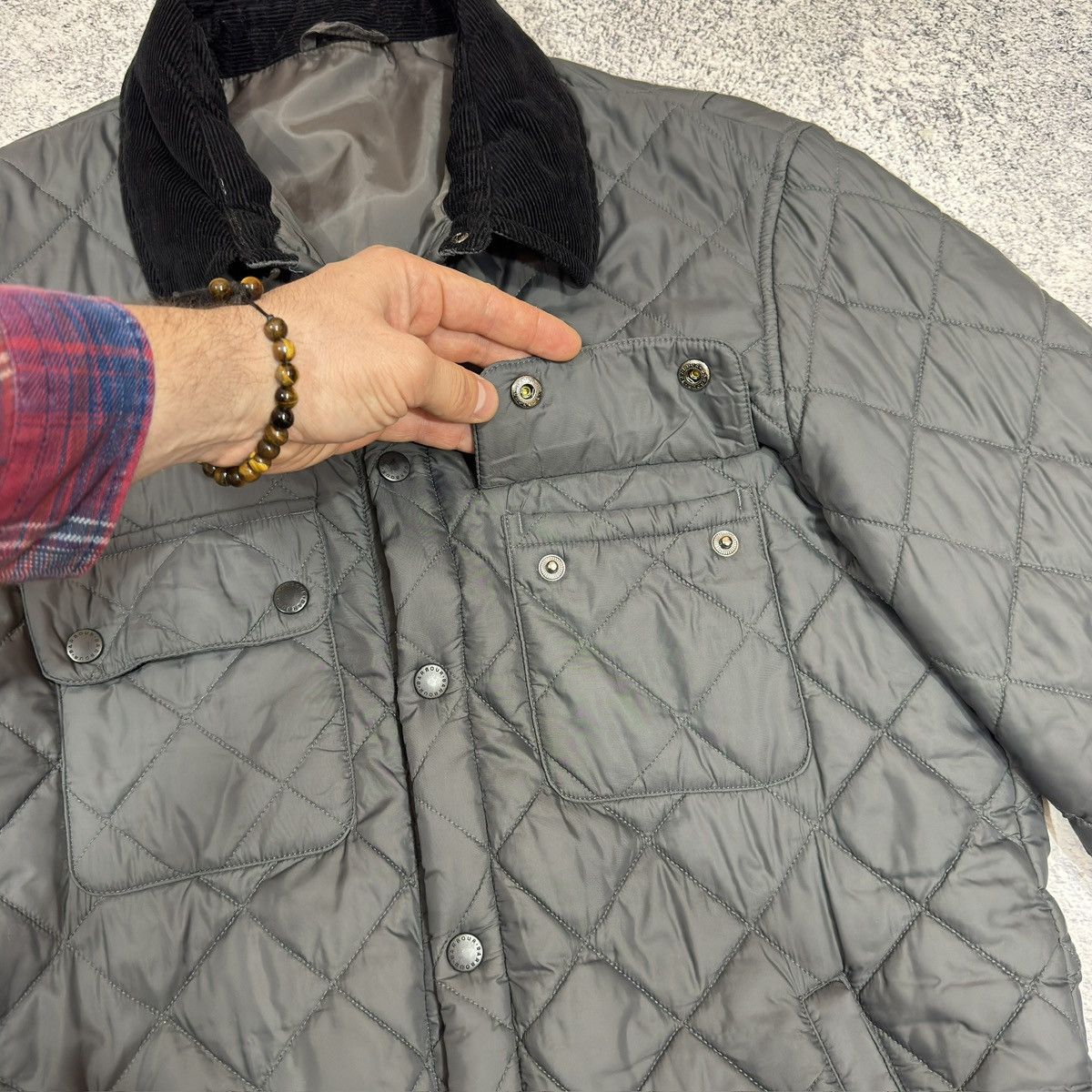 Barbour × Designer Barbour Akenside Mens Quilted Jacket M size Size US M / EU 48-50 / 2 - 7 Thumbnail