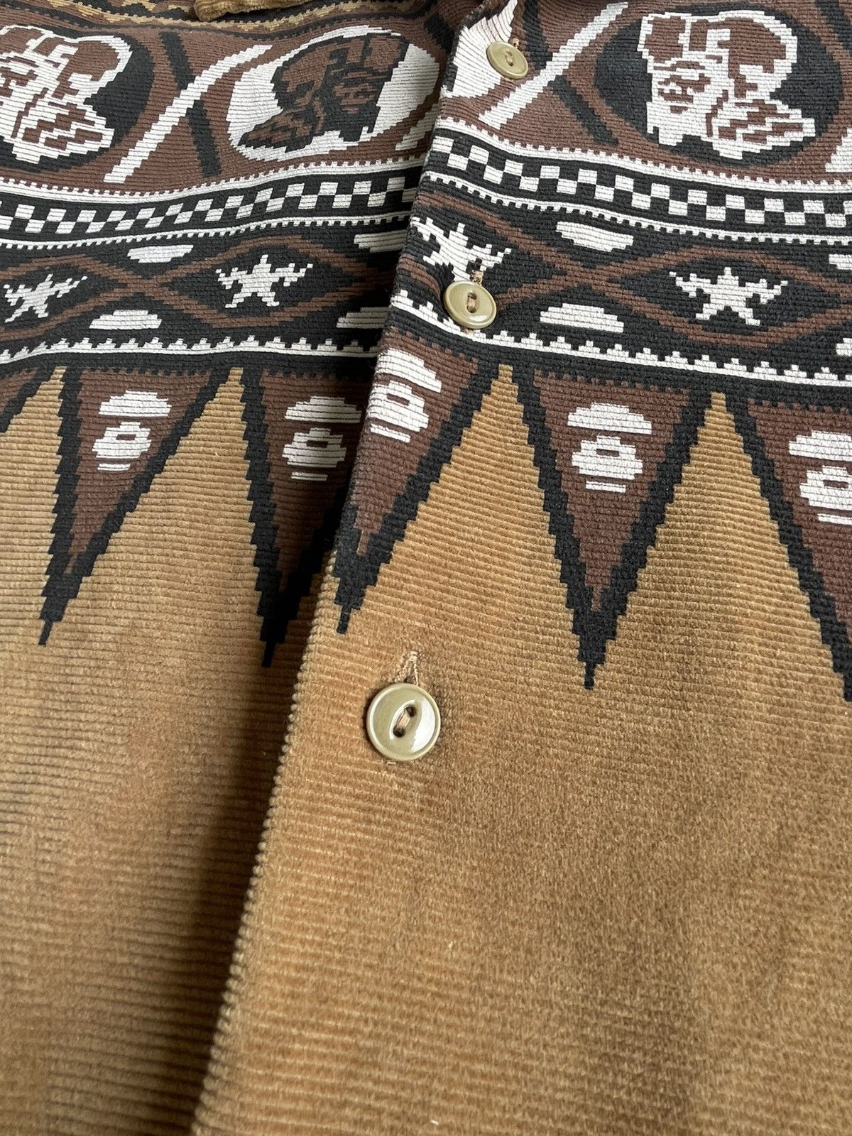 Bape A Bathing Ape Bape Classics Corduroy Tribal Aztec Size US S / EU 44-46 / 1 - 7 Thumbnail