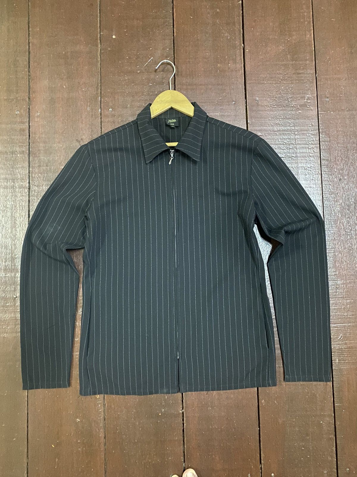 Jean Paul Gaultier Jeans Paul Gaultier Slim Black Striped Zip Seersucker Suit. Size L / US 10 / IT 46 - 5 Thumbnail