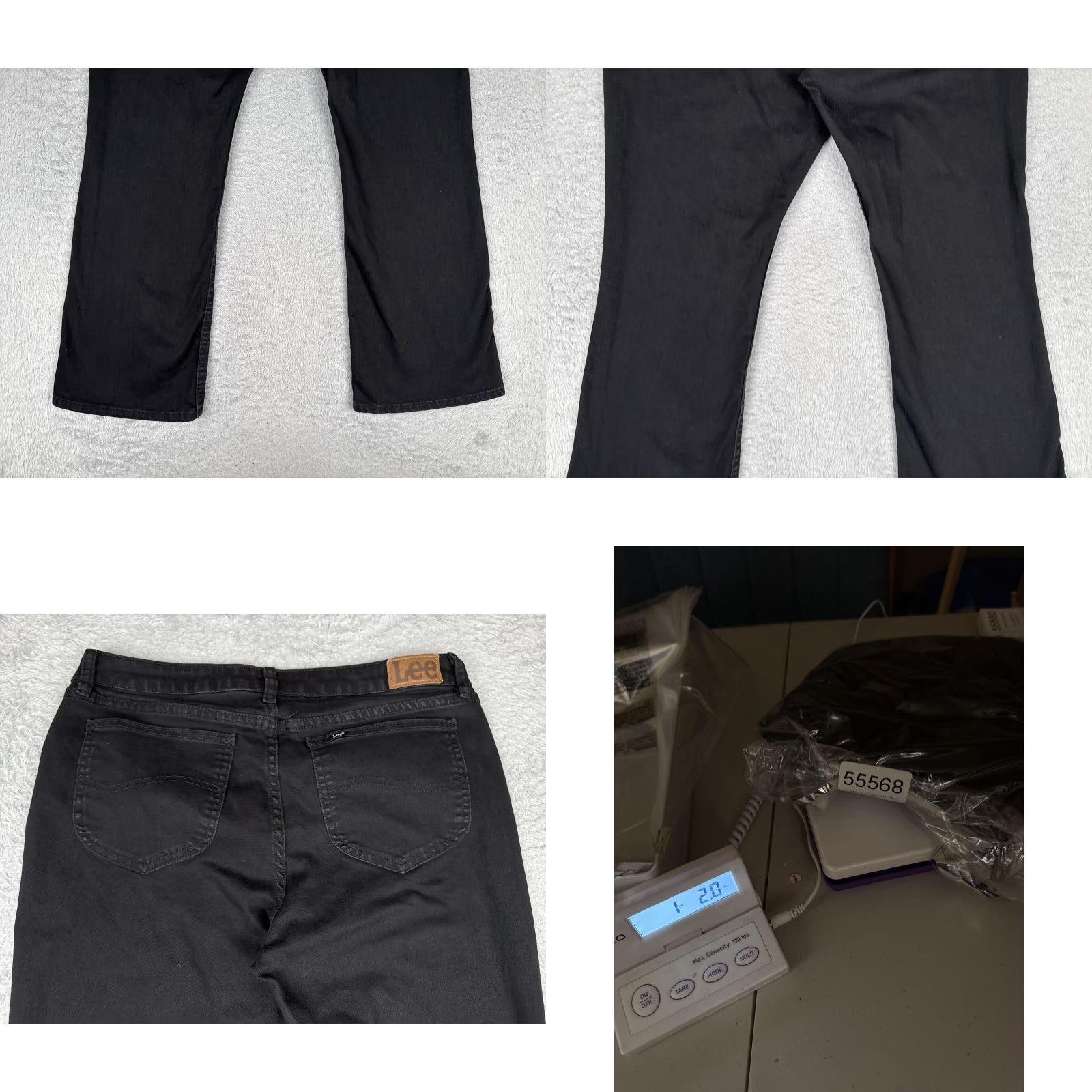 Lee Lee Jeans Womens 14 S Black Bootcut Dark Wash Mid Rise Stretch Cotton 34x28 Jeans Womens Regular 90s Vintage No Size 36" / US 14 / IT 50 - 10 Thumbnail