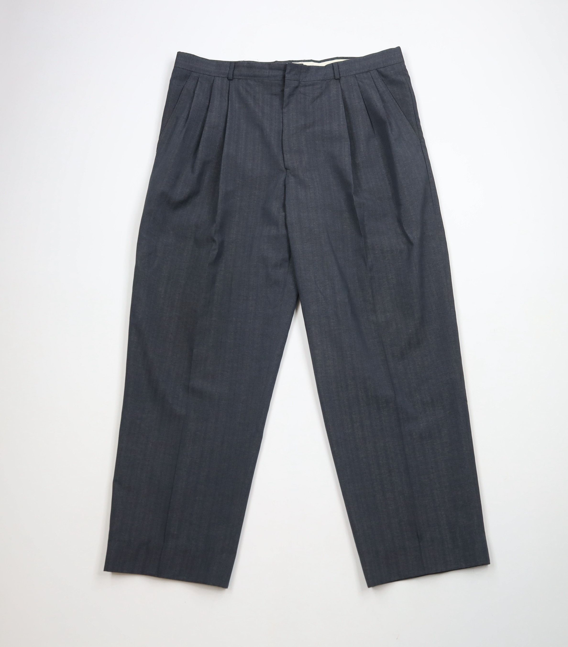 Vintage Vintage 90s Streetwear Striped Wide Leg Chino Pants Trousers Size 38 - 1 Thumbnail