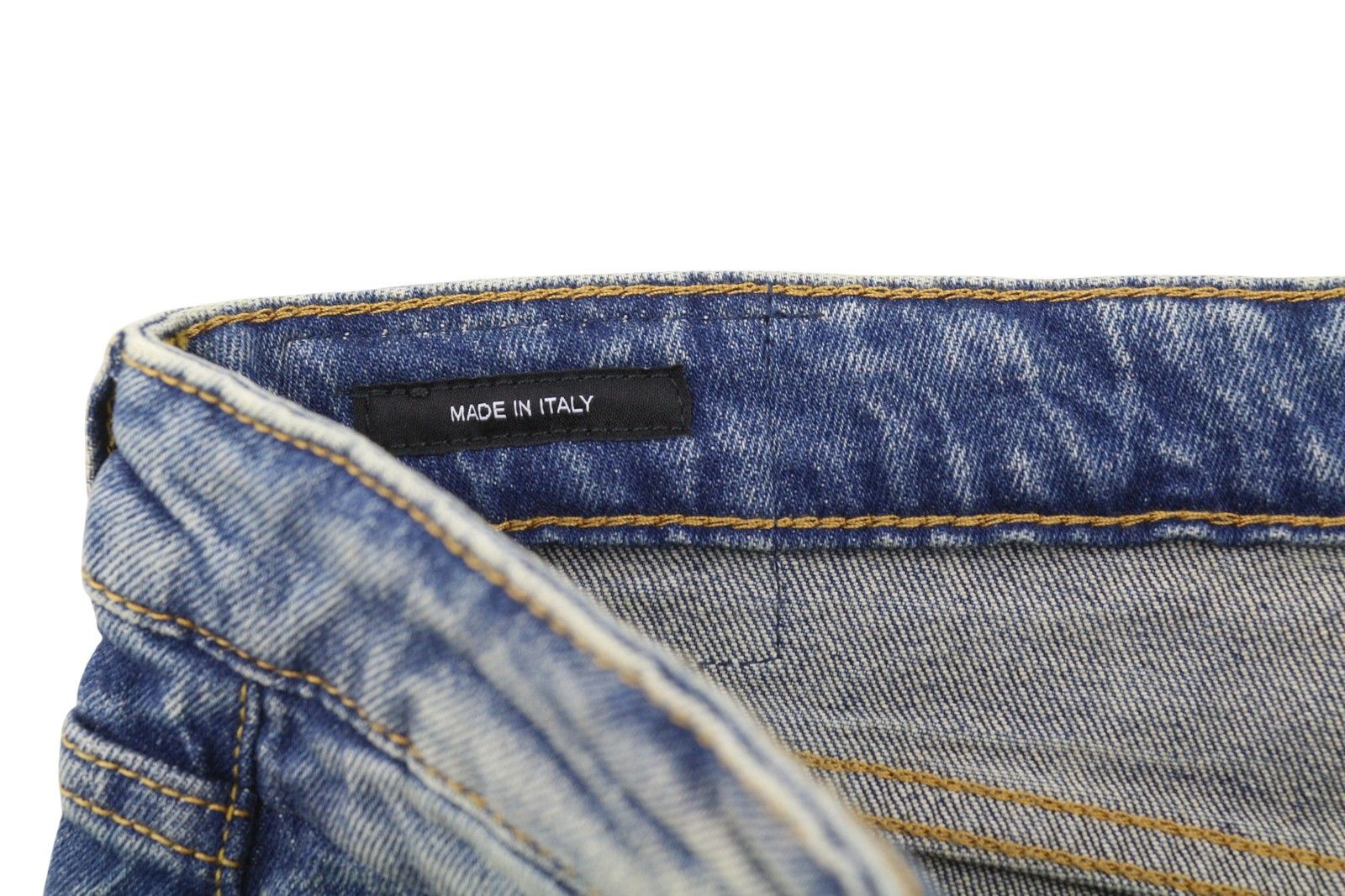 R13 BOY STRAIGHT 29 Kelly Stretch Faded Blue Jeans 87174 Size 29" - 11 Thumbnail