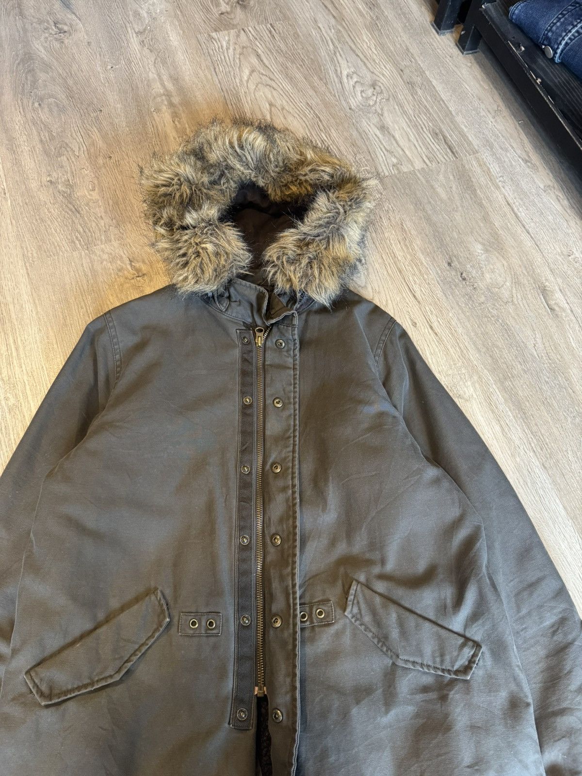 Japanese Brand HEAVY FUR HOODIE JACKET BY EARTH SPICE Size US M / EU 48-50 / 2 - 3 Thumbnail