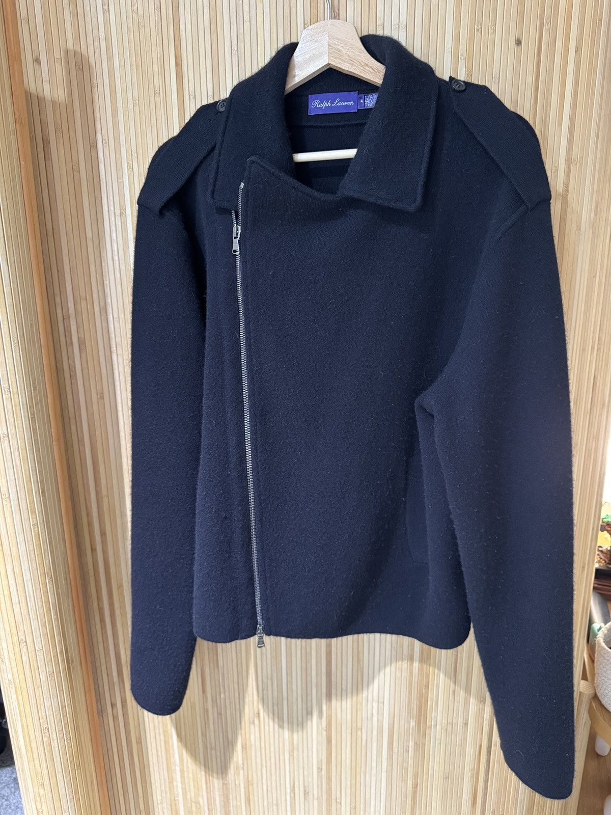 Ralph Lauren Purple Label RLPL Cashmere Asymmetrical Zipper Jacket Fall 2011 Size US M / EU 48-50 / 2 - 3 Thumbnail