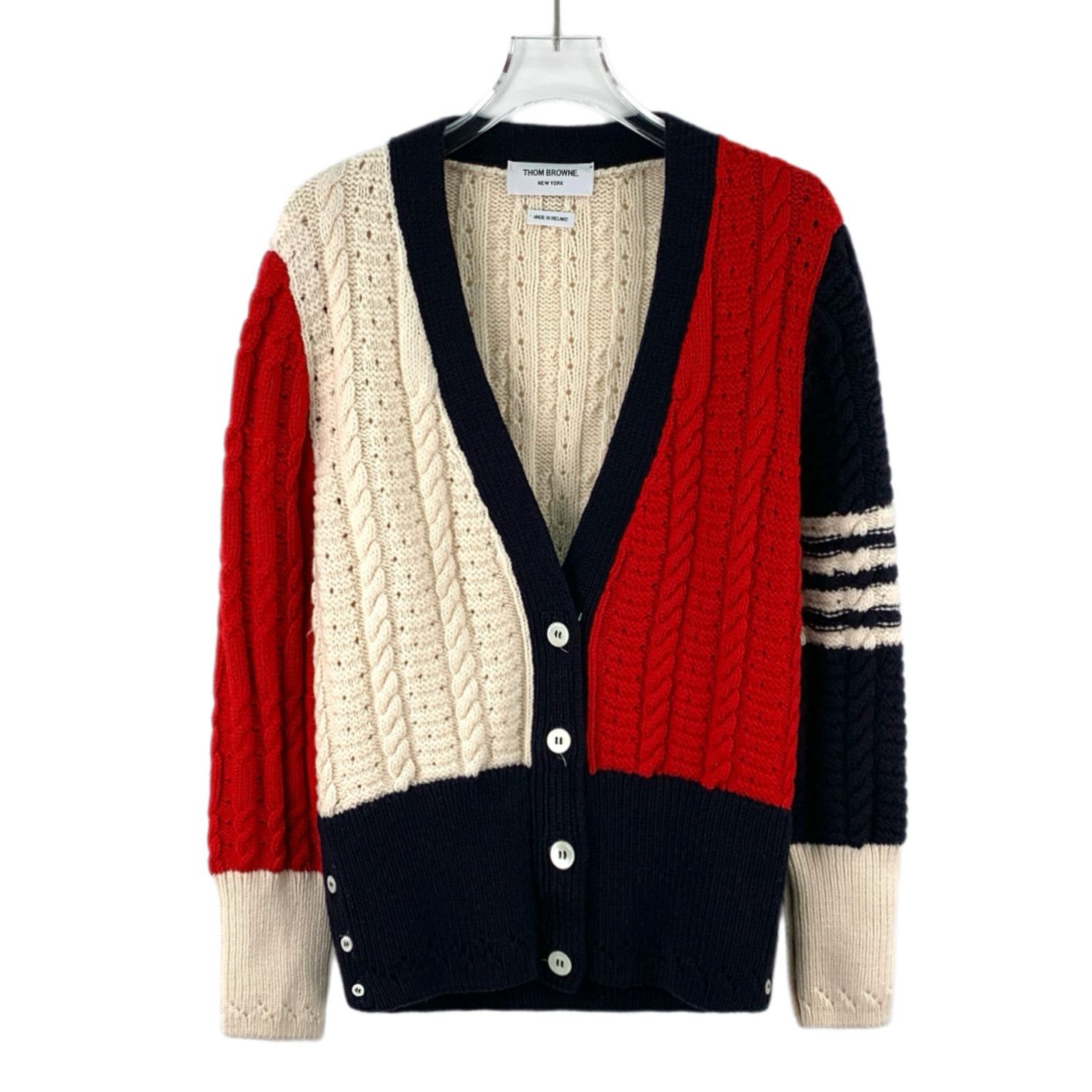 Thom Browne Thom Browne Four-Bar Wool Cardigan Grey (42) Size M / US 6-8 / IT 42-44 - 1 Thumbnail