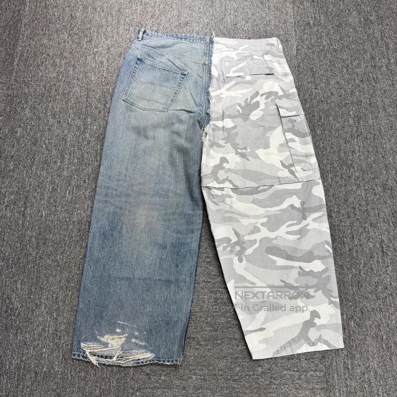 Balenciaga Balenciaga size M Camouflage Patchwork Jeans Size US 27 - 5 Thumbnail
