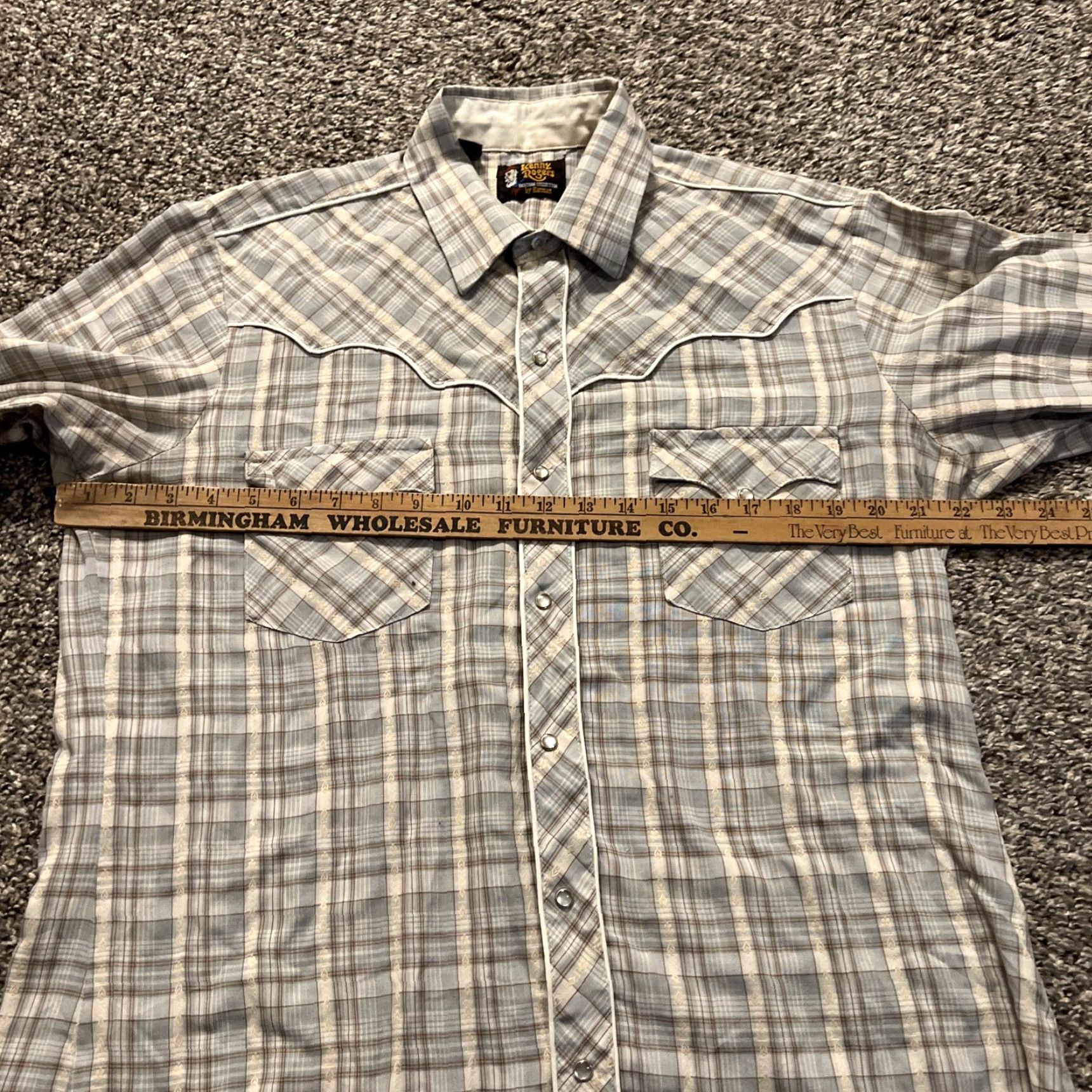 Armani VINTAGE Kenny Rogers Western Shirt Mens M Plaid Red Karman Pearl Snap Button-Up Collection Western Casual Size US M / EU 48-50 / 2 - 5 Thumbnail