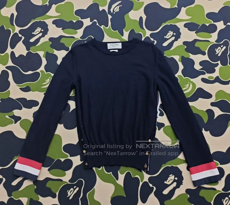Thom Browne Thom Browne Dark blue wool hoodie Size M / US 6-8 / IT 42-44 - 1 Thumbnail