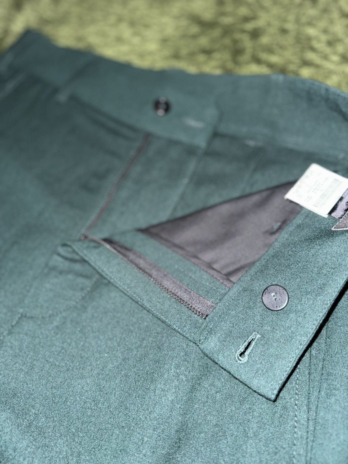 Ann Demeulemeester [S] Ann Demeulemeester Panel Detail Wool Trousers Green Size US 30 / EU 46 - 3 Thumbnail