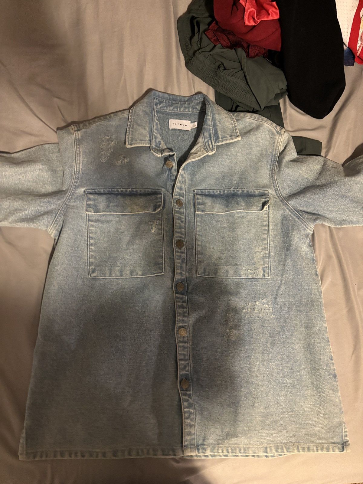 Topman Topman Denim Jacket Size L Size US L / EU 52-54 / 3 - 1 Thumbnail