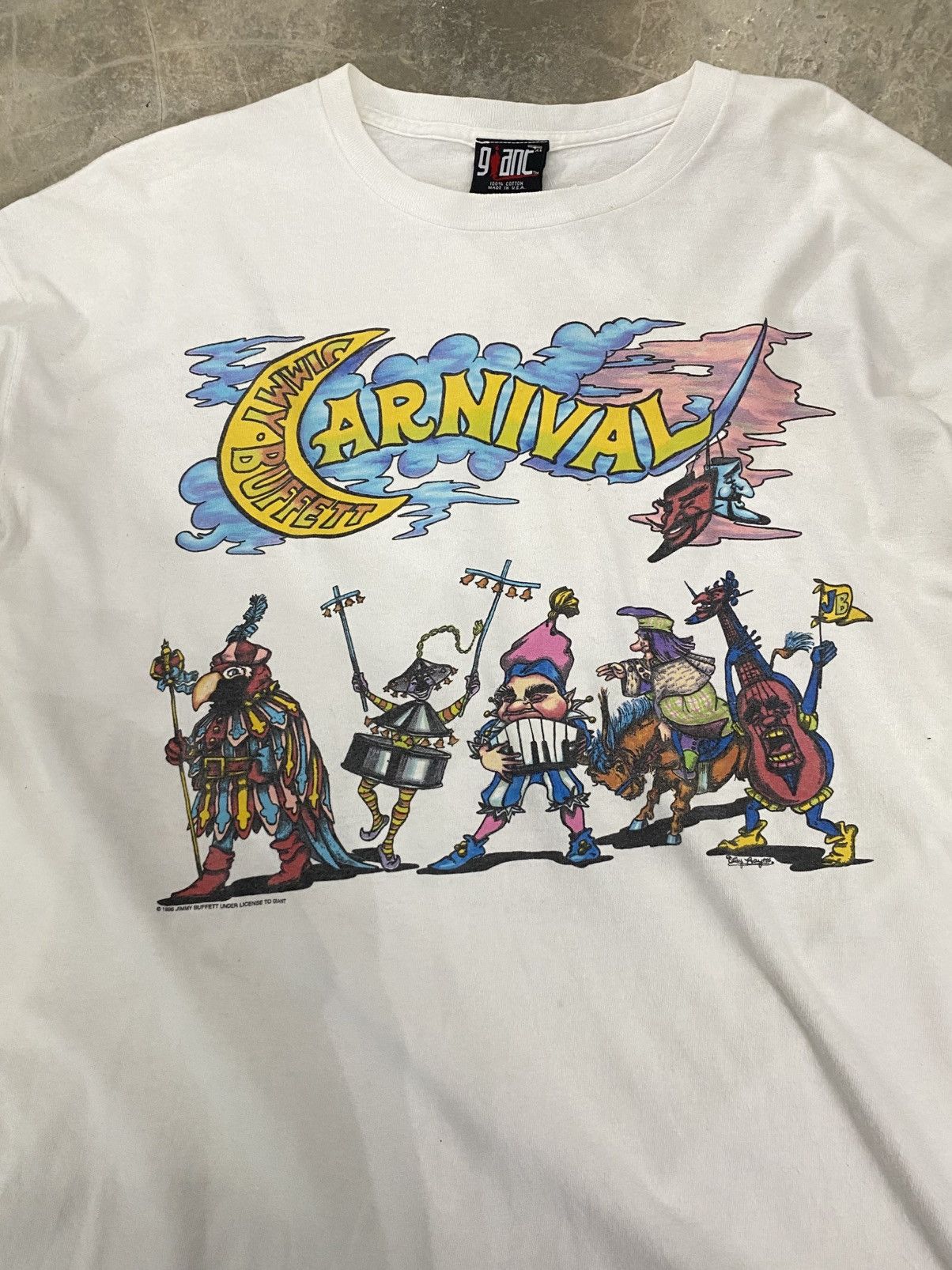 Band Tees VINTAGE 1998 JIMMY BUFFETT CARNIVAL TOUR Size US XL / EU 56 / 4 - 2 Thumbnail