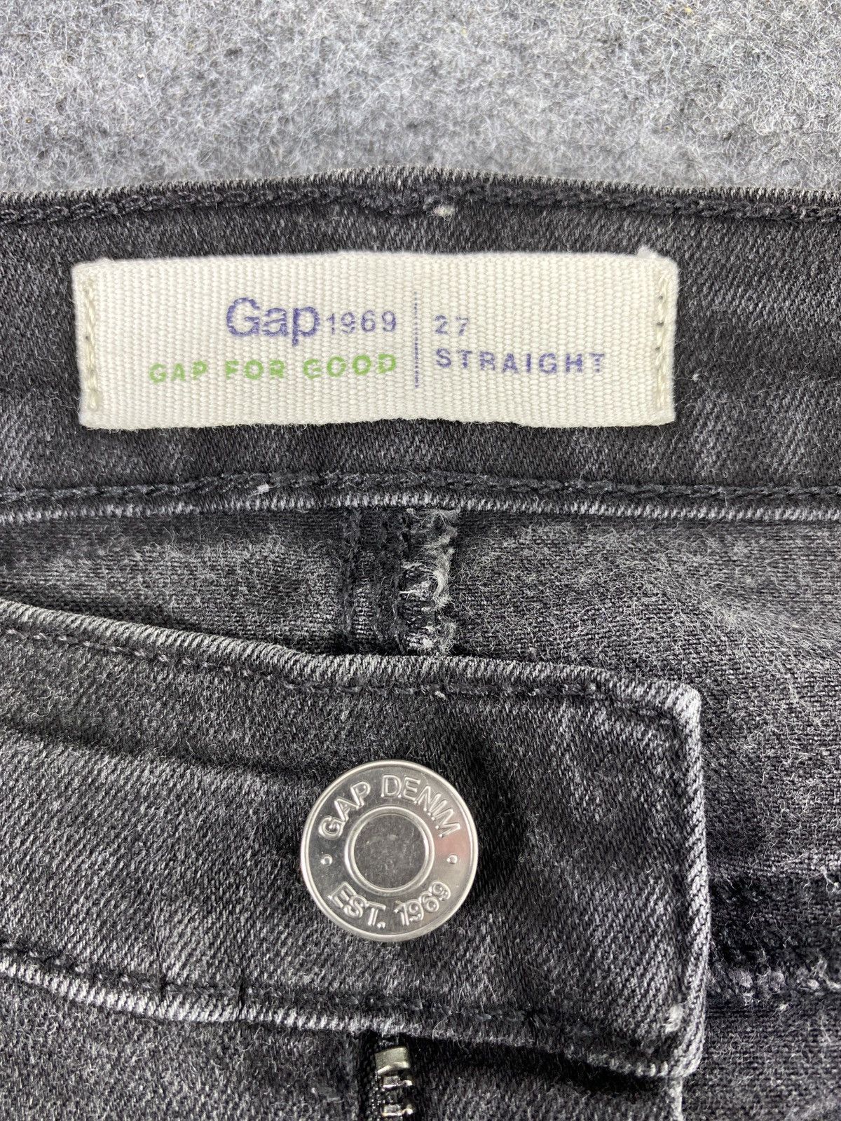 Gap × Jean Gap Straight soft Black Jeans - J1064 Size 27" / US 4 / IT 40 - 8 Thumbnail