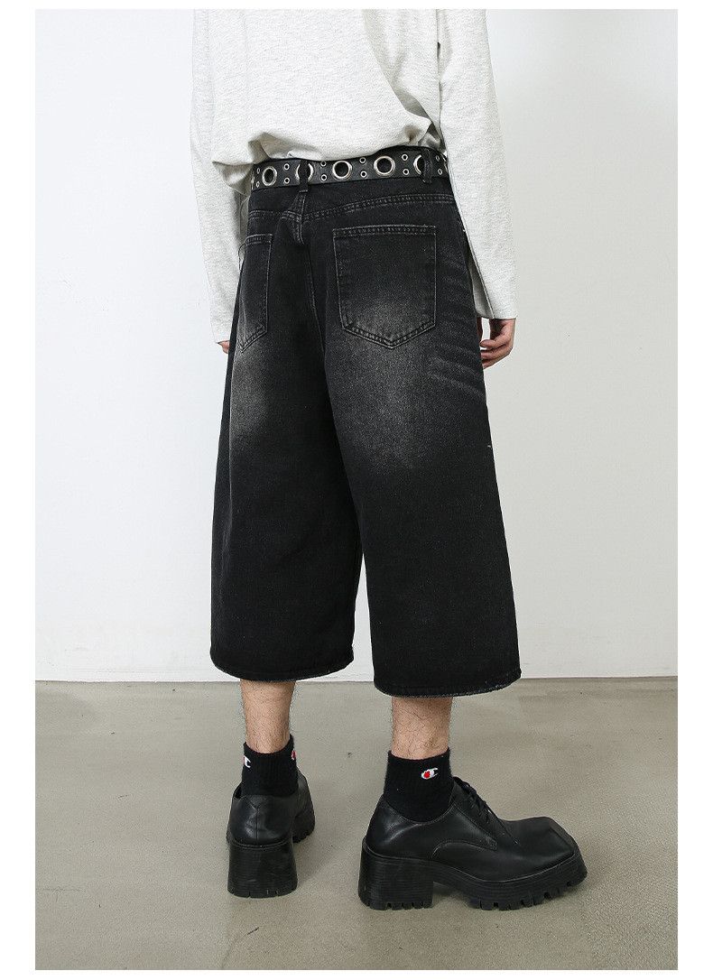 Japanese Brand × Vintage Japanese retro distressed loose denim shorts Size US 32 / EU 48 - 4 Thumbnail