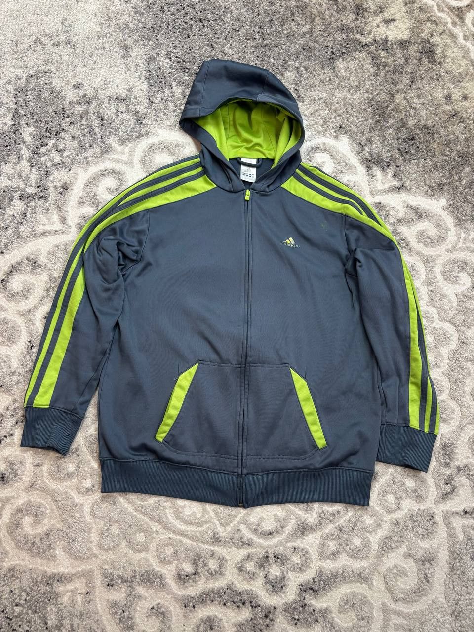 Adidas Adidas 2012 Vintage Neon Stripe Full Zip Hoodie Size US M / EU 48-50 / 2 - 2 Thumbnail