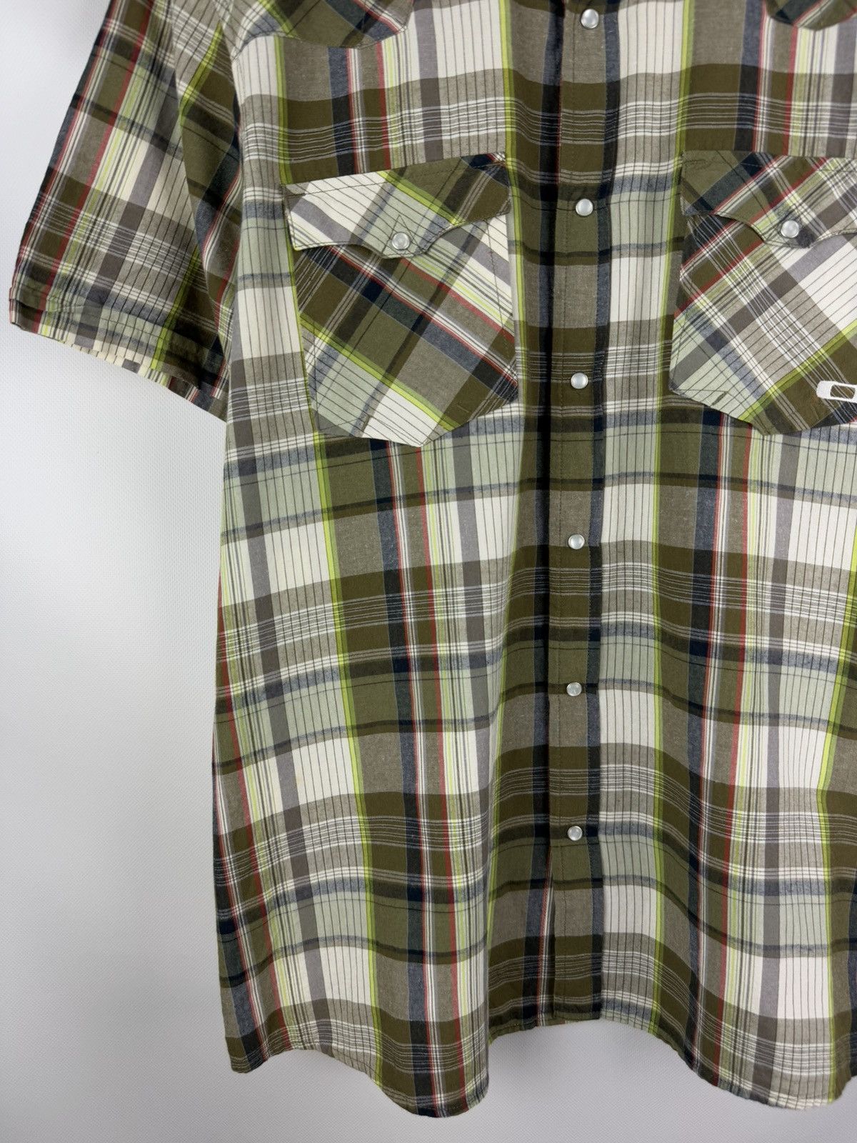 Oakley Oakley Short Sleeve Checked Plaid Outdoor Western Shirt Size US XL / EU 56 / 4 - 7 Thumbnail