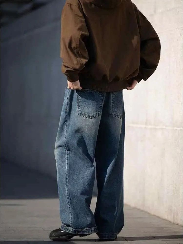 Japanese Brand × Jean Retro straight leg wide leg loose jeans Size US 32 / EU 48 - 3 Thumbnail