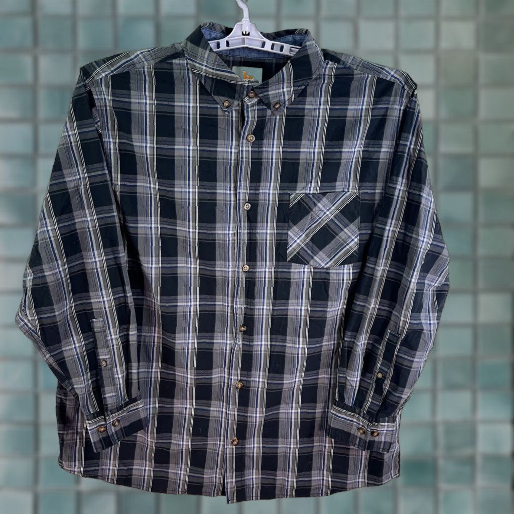Vintage VINTAGE Field & Stream Men's 2XL Plaid Button-Down Shirt Long Sleeve Casual Blue Cotton Outdoor Size US XXL / EU 58 / 5 - 1 Thumbnail
