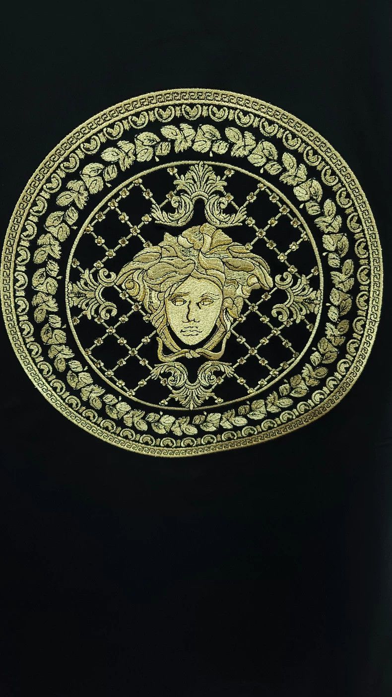 Versace Versace Short-sleeved T-shirt embroidered with gold thread Size US XL / EU 56 / 4 - 3 Thumbnail