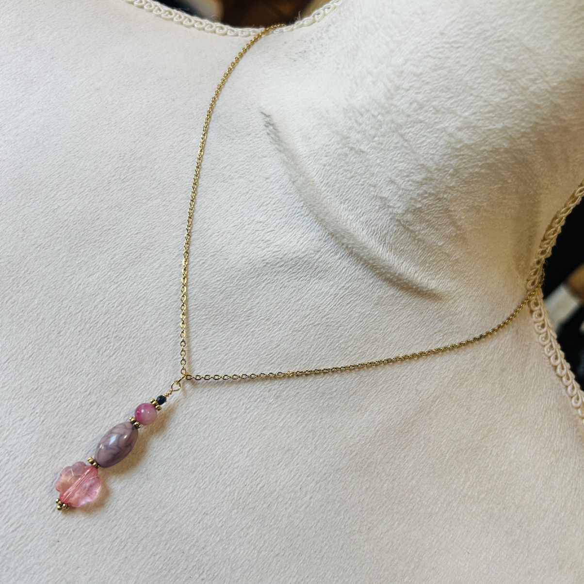 Handmade Handcrafted genuine magnesite elbaite hematite necklace set Size ONE SIZE - 4 Thumbnail