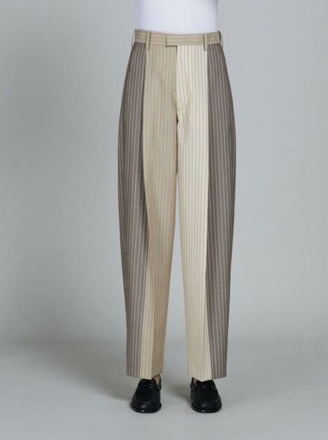 Marni oc11z0525 Pinstripe Pants in Brown/Beige Size 26" / US 2 / IT 38 - 1 Thumbnail