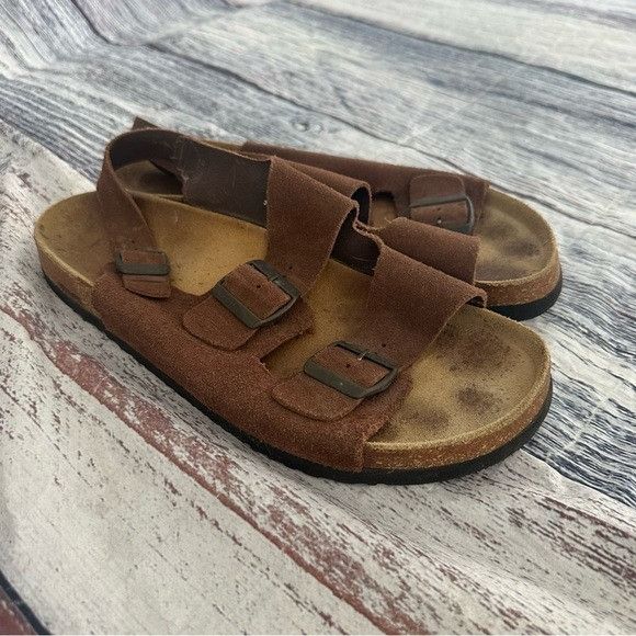 Lands' End Lands’ End Suede Leather Ankle Strap Sandals Size US 8 / EU 41 - 2 Thumbnail