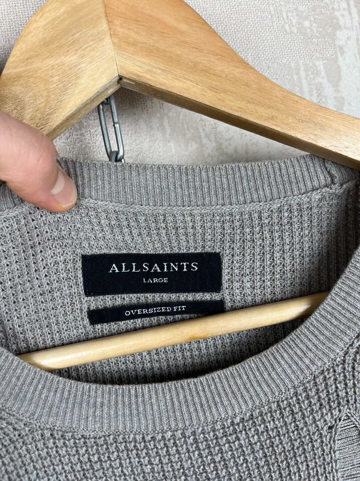 Allsaints AllSaints Forram Long Sleeve Distressed Sweater Oversized Size US L / EU 52-54 / 3 - 8 Thumbnail