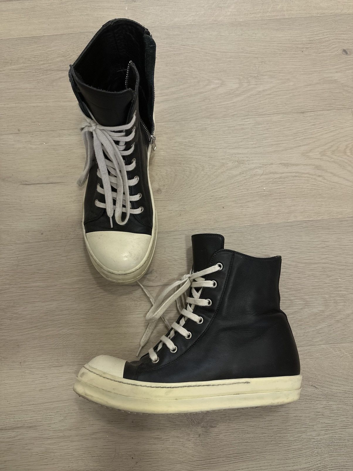 image of Rick Owens Ramones Mainline Leather 41,5 Shoes in Black, Men's (Size 8)
