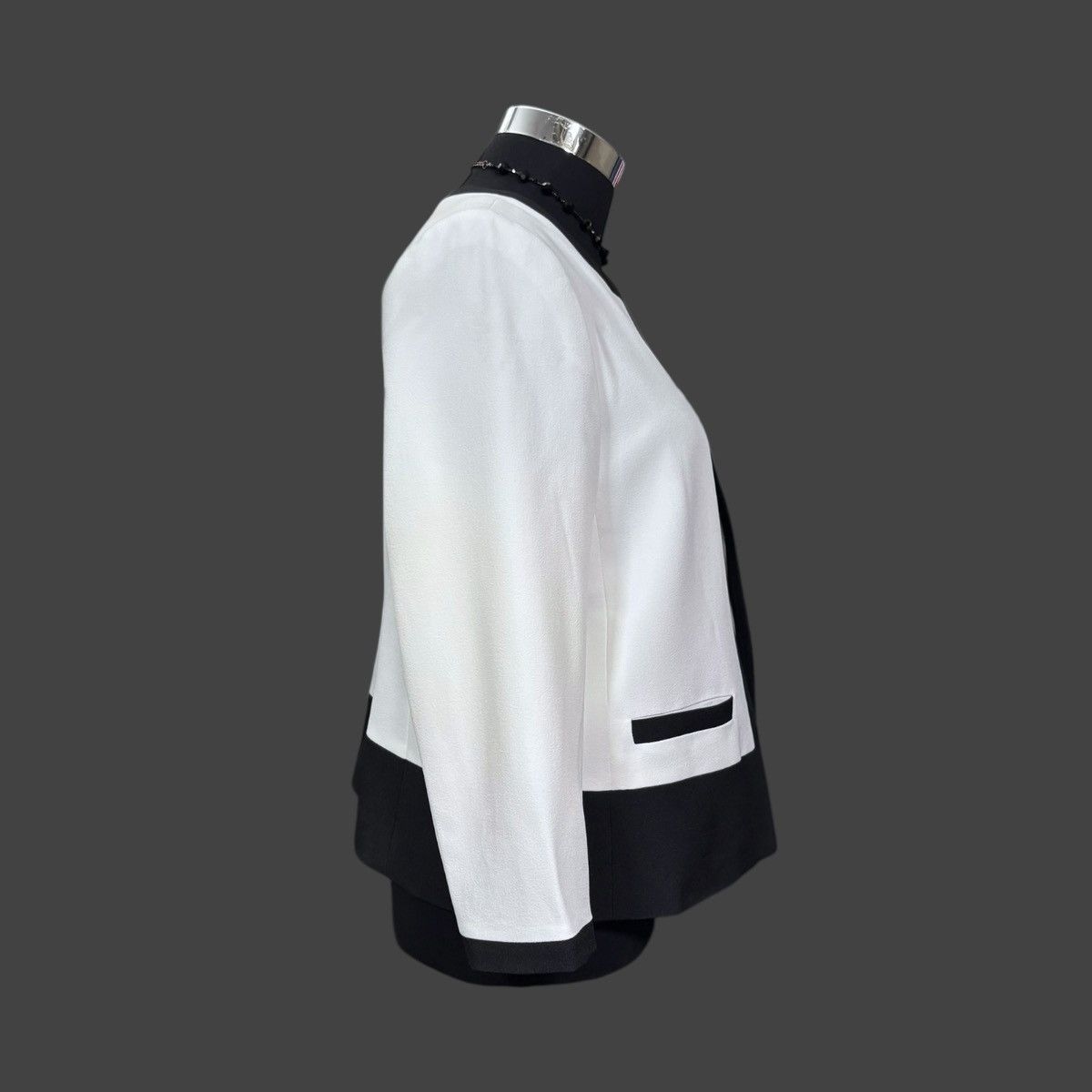 Kasper Kasper Women’s Color-block Jacket Iconic Crepe Sz 14/L Size L / US 10 / IT 46 - 7 Thumbnail