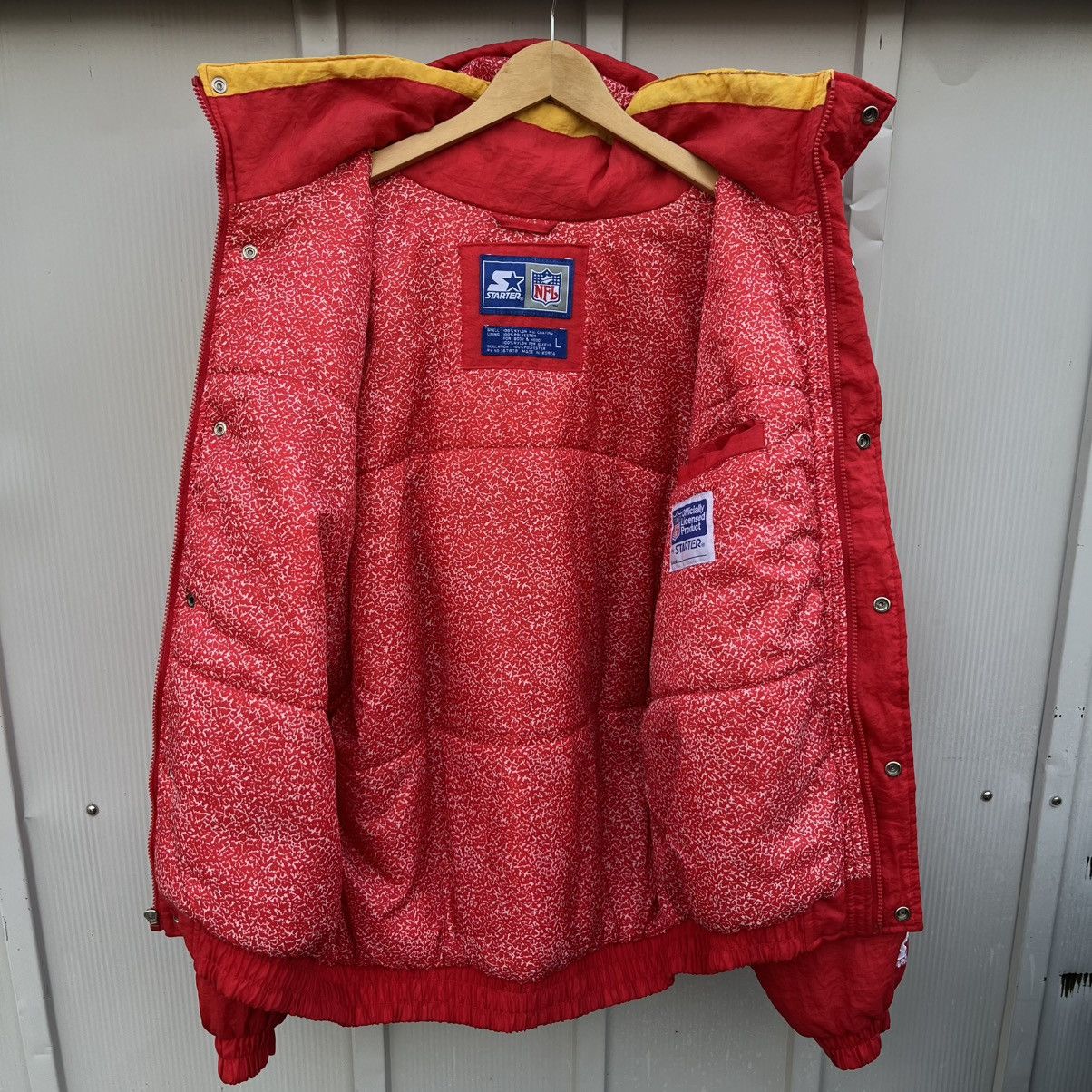 Starter × Vintage Vintage 90’s Kansas City Chiefs Hooded Starter Jacket Sz L Size US L / EU 52-54 / 3 - 3 Thumbnail