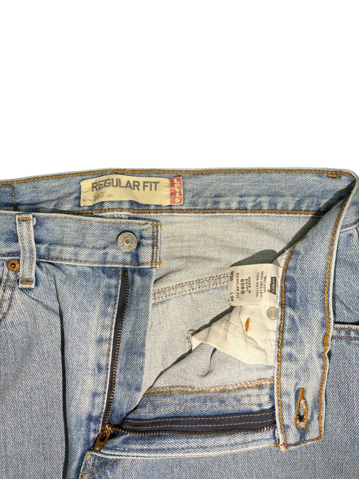 Levi's Vintage 90s Levis 505 Frayed Blue Wash Loose Jeans Size US 30 / EU 46 - 5 Thumbnail