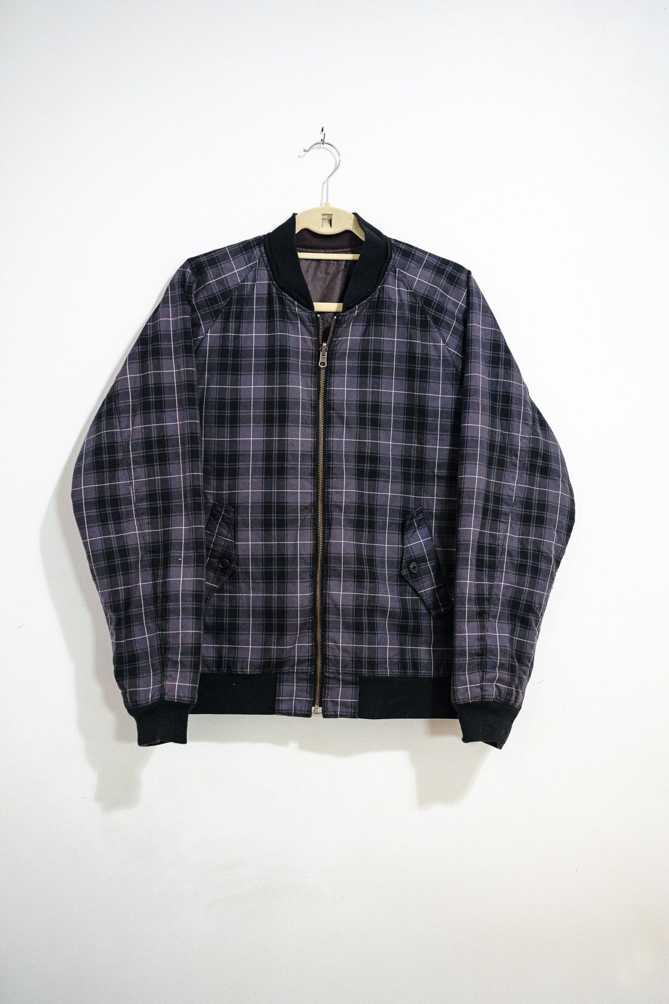 BEAMS Reversible Plaid Blouson
