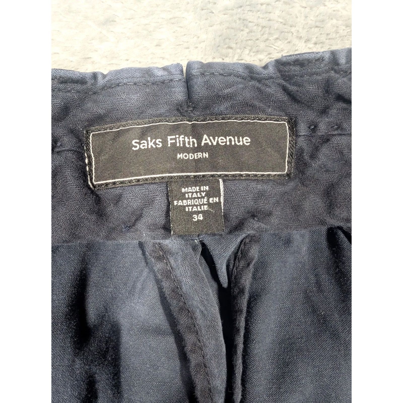 Saks Fifth Avenue Saks Fifth Avenue Pants Mens 34x32 Gray Modern Slim Chino Stretch Casual Italy Pants Mens 34 Gray Slim Modern 90s? Size US 34 / EU 50 - 5 Thumbnail