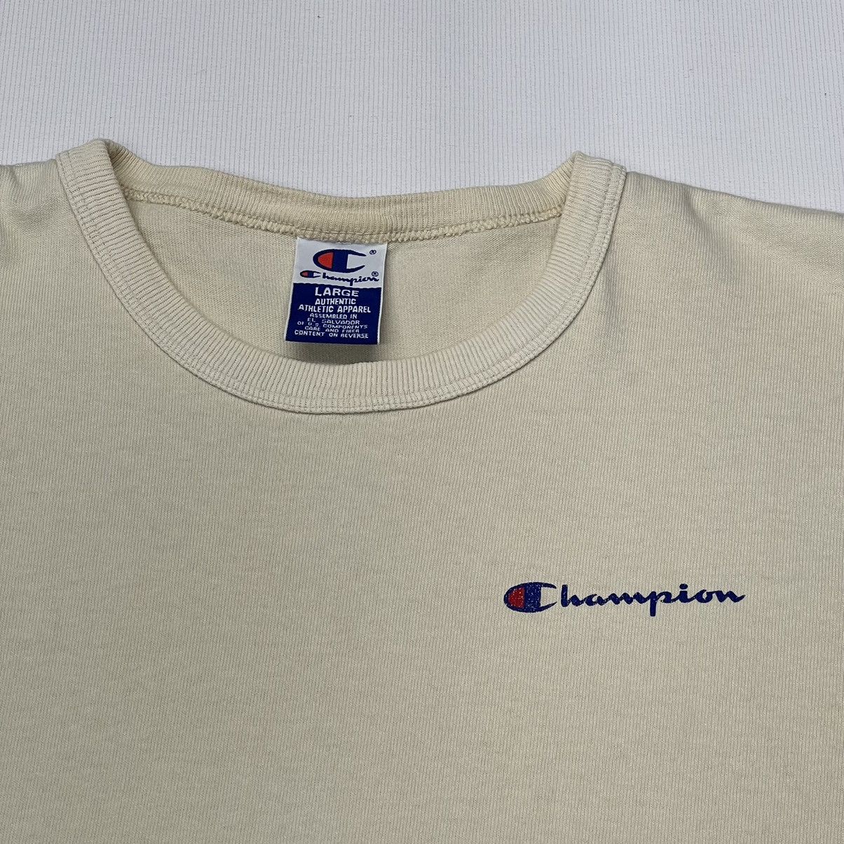Champion × Vintage Champion Shirt Beige Logo Basic Tan Brown Athletic Y2K Size US L / EU 52-54 / 3 - 4 Thumbnail