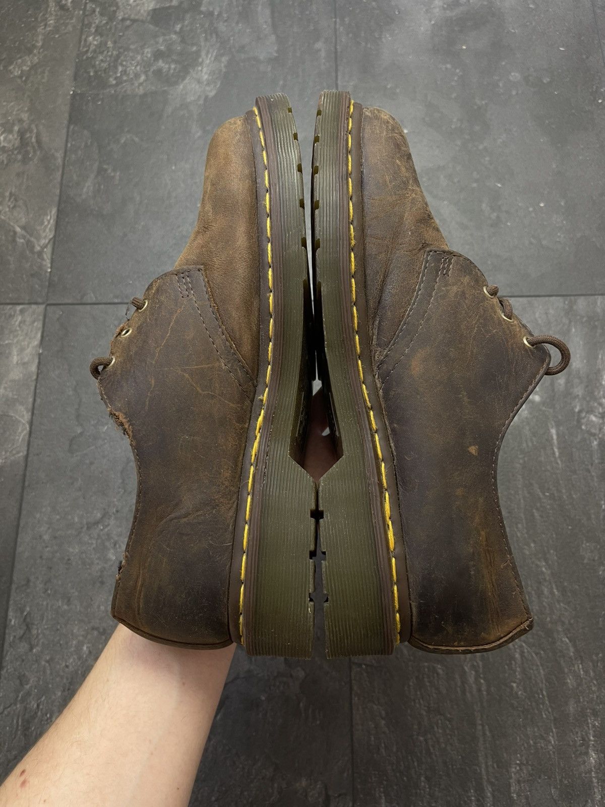 Dr. Martens × Streetwear × Vintage Dr martens 1461 dark brown distressed boots Size US 9 / EU 42 - 14 Thumbnail