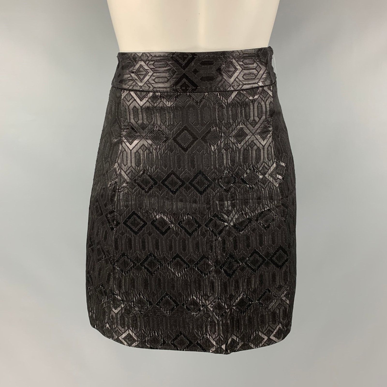 Tory Burch TORY BURCH Size 0 Black Acetate Rayon Pleated Mini Skirt Size 25" / US 0 / IT 36 - 1 Thumbnail