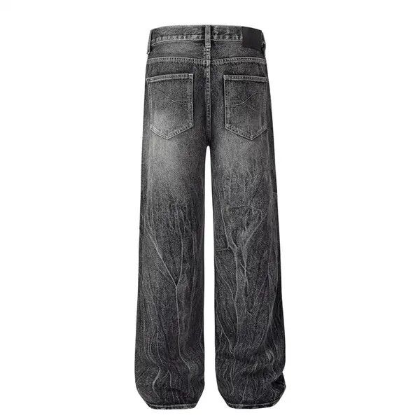 Japanese Brand American high street trend washed distressed straight jeans Size US 32 / EU 48 - 3 Thumbnail