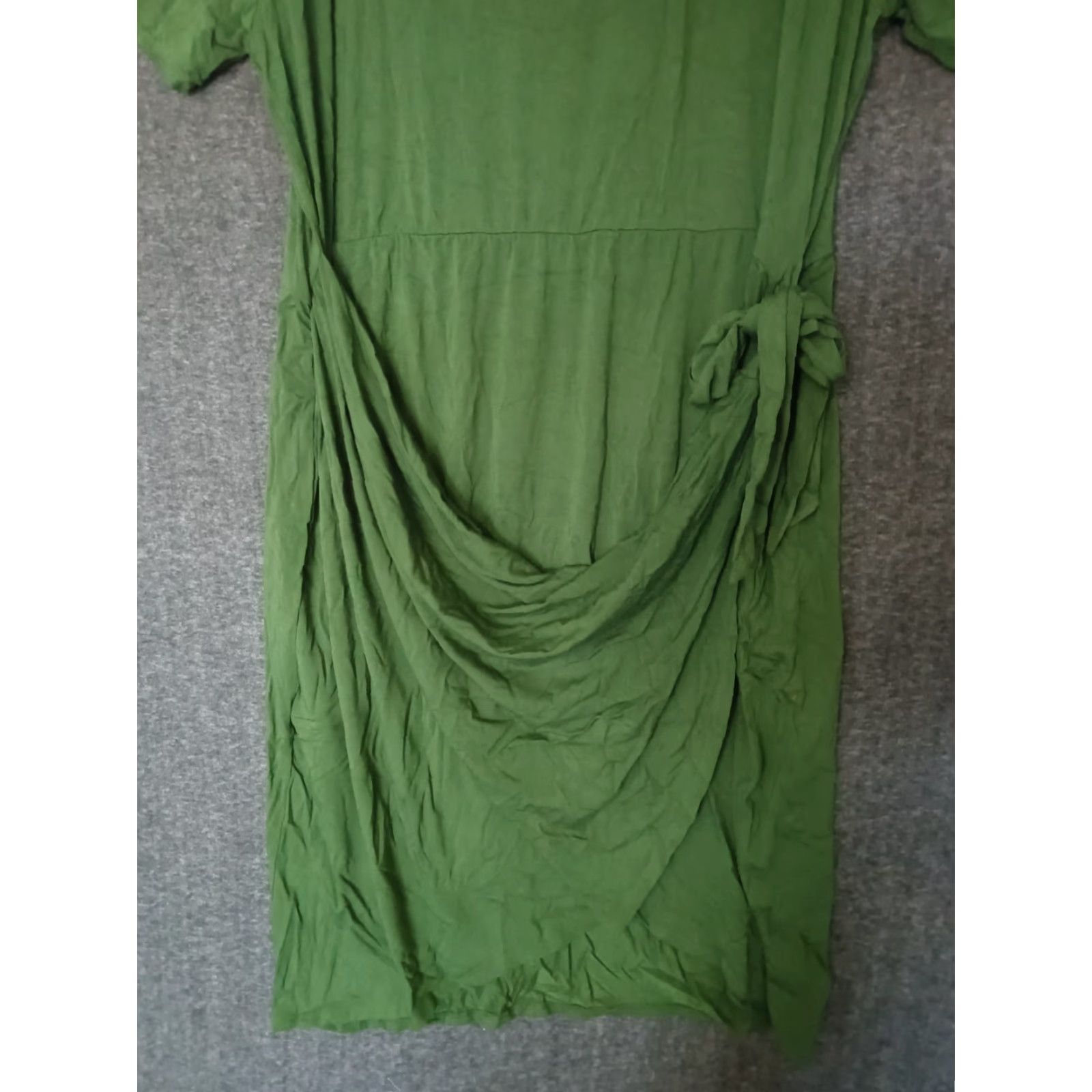 Vintage Ava & Viv Olive Green Stretch Sarong Faux Wrap Style Dress 2X Womens Dress Olive Green Stretch Sarong Faux Wrap Style Dress 2X Ava & Viv Size XXL / US 16-18 / IT 52-54 - 6 Thumbnail