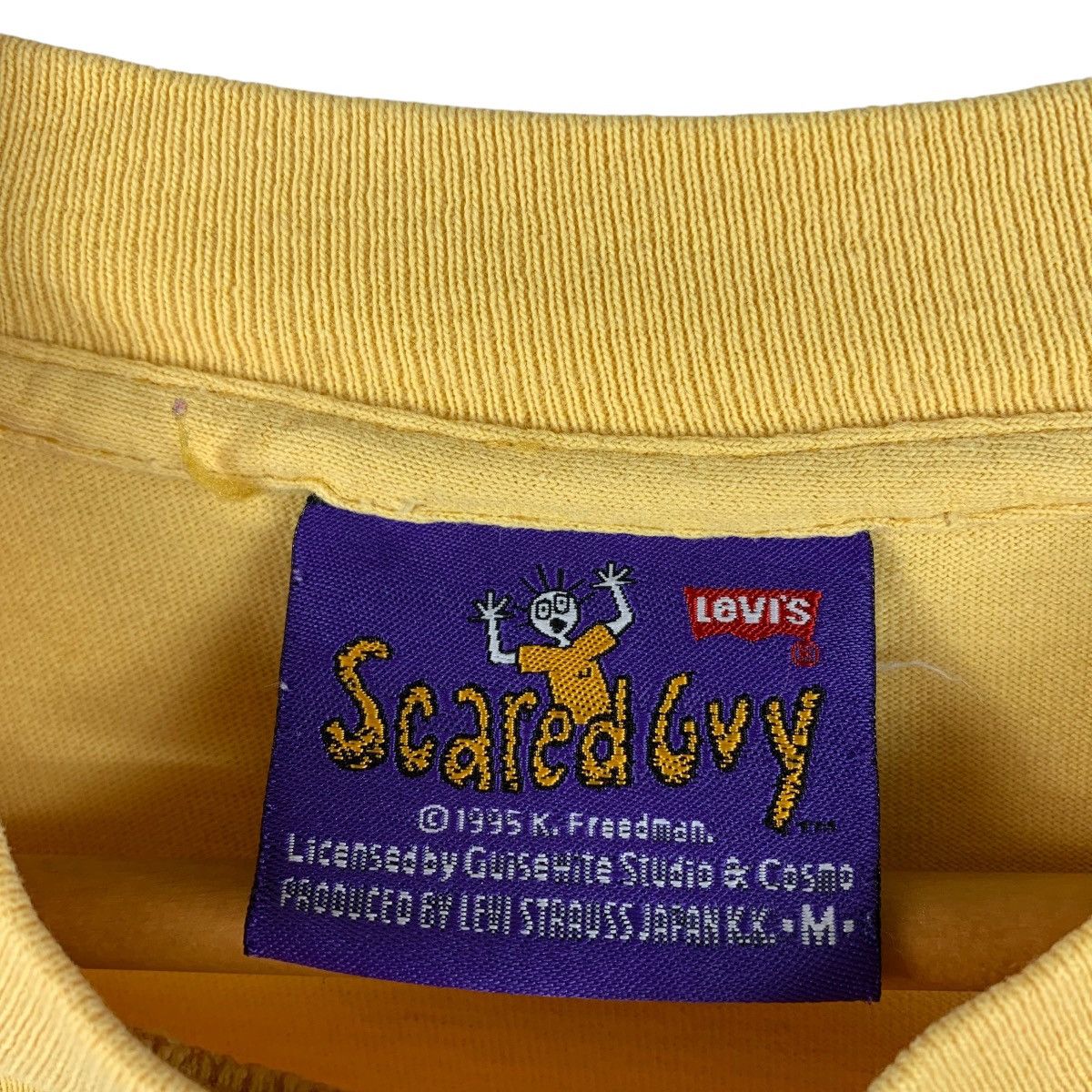 Levi's × Vintage Vintage 90s LEVIS Scared Guy printed design tee Size US M / EU 48-50 / 2 - 4 Thumbnail