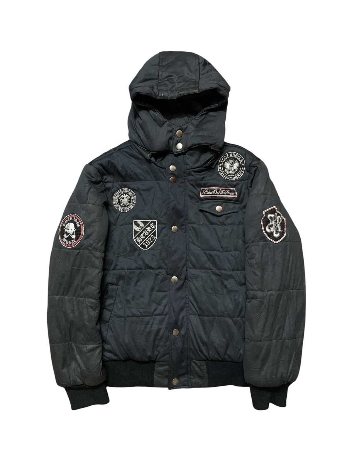 In The Attic In the Attic Apocalypse Goth Distress Puffer Jacket Size US M / EU 48-50 / 2 - 2 Thumbnail