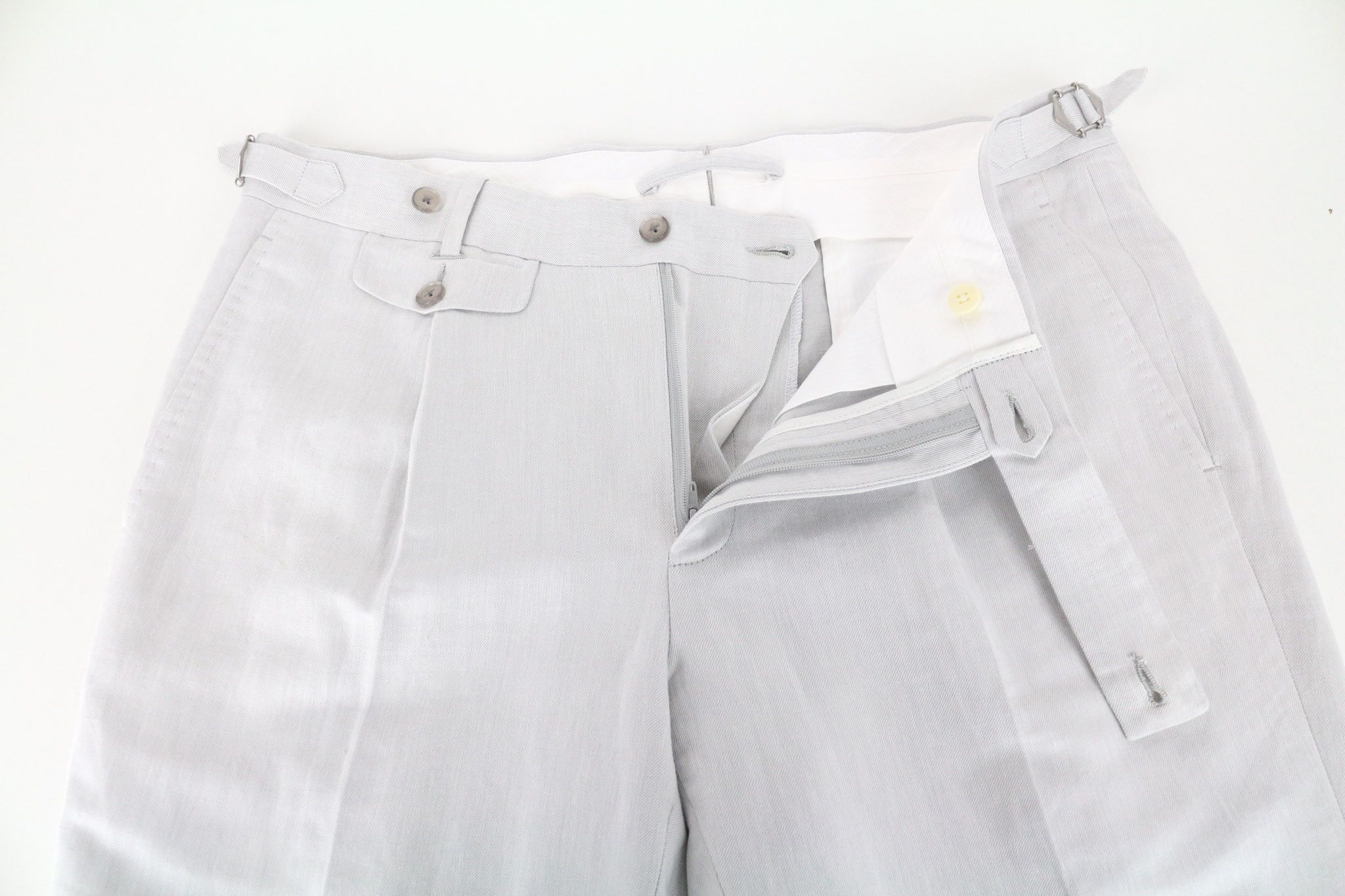 Suitsupply HAVANA PATCH UK40S Grey Slim Linen Cotton Suit 73445 Size 40S - 9 Thumbnail