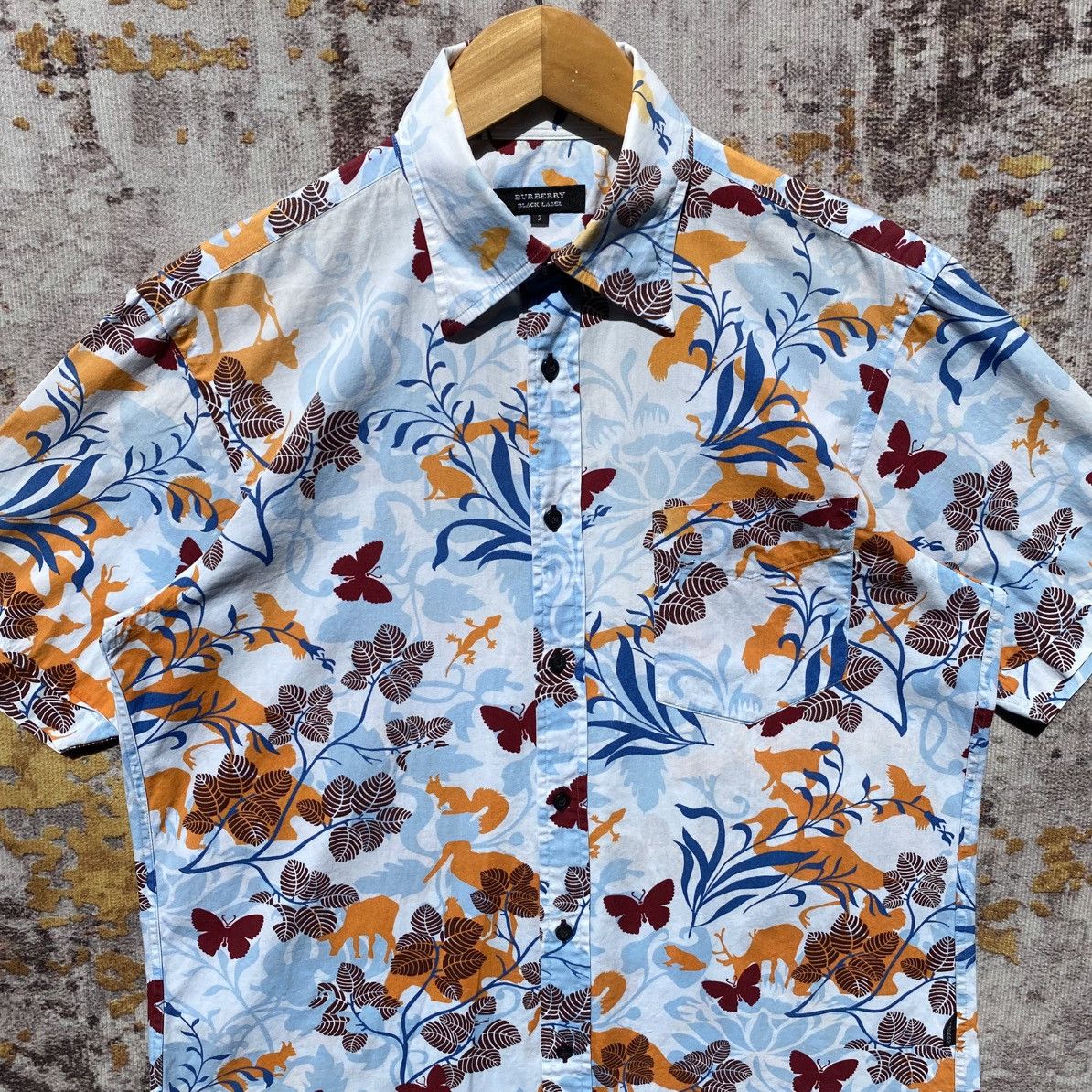 Burberry Burberry Black Label Floral Shirt Burberry Luxury Brand Size US S / EU 44-46 / 1 - 5 Thumbnail