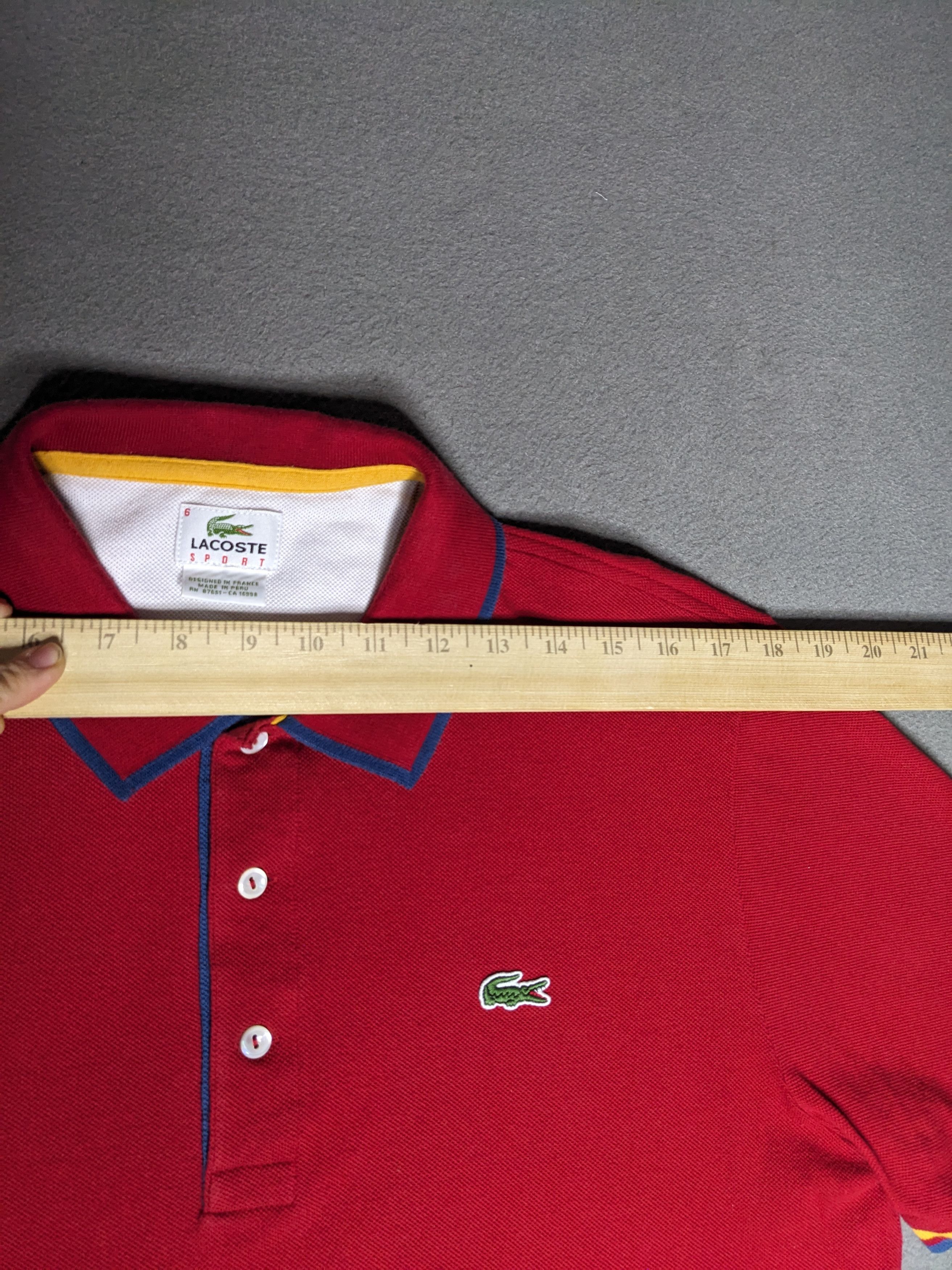 Lacoste VINTAGE Lacoste Sport Polo Shirt Mens XL Size 6 Red Size US XL / EU 56 / 4 - 11 Thumbnail