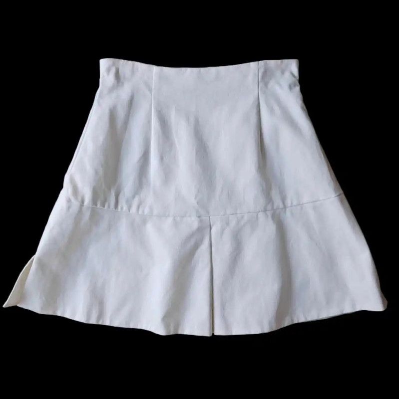 Dior Dior White Cotton Summer Mini Skirt 0089 Size 23" - 1 Thumbnail