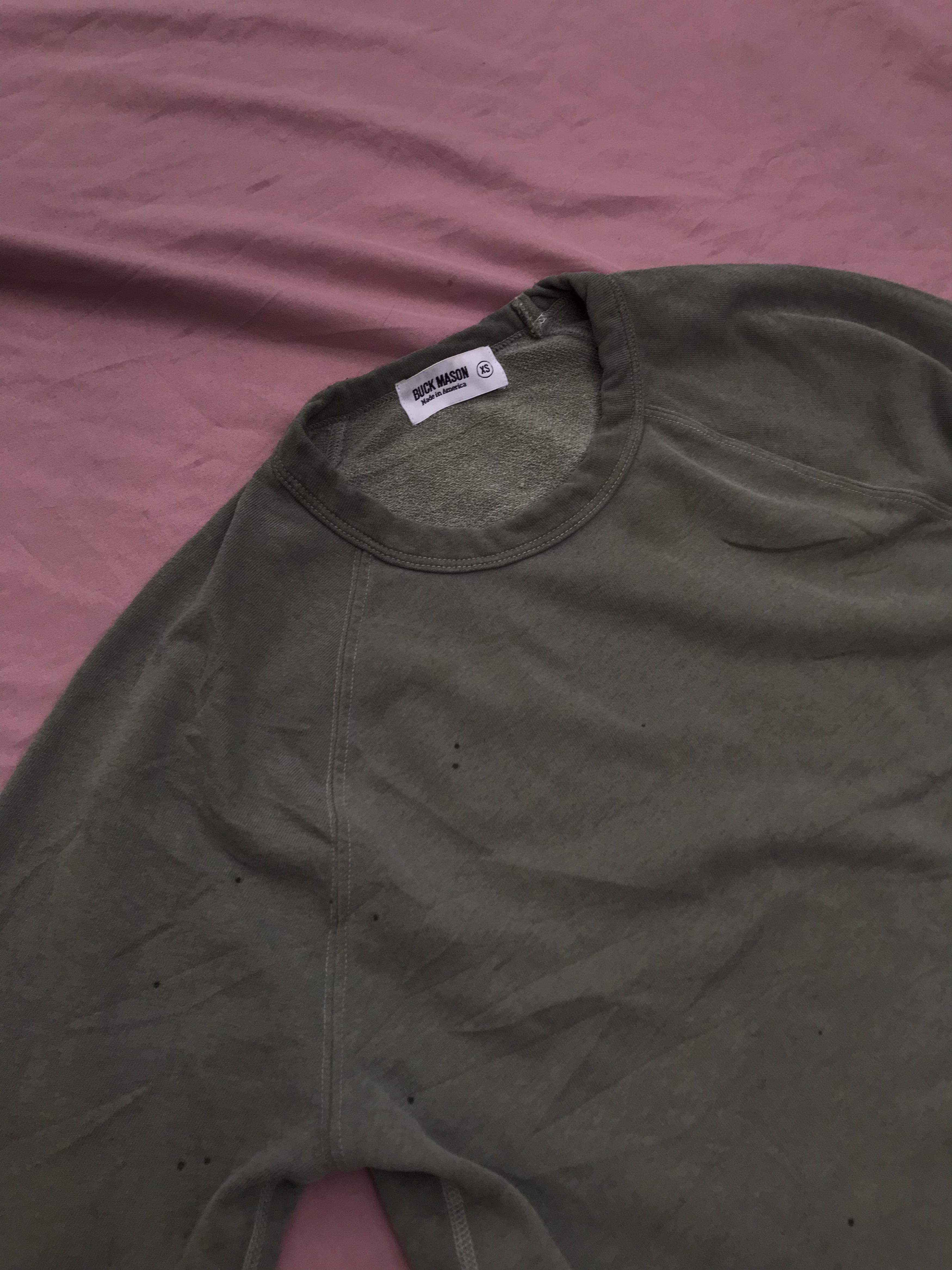 Buck Mason BUCK MASON MADE IN LOS ANGELES AMERICA GREEN WASHED CREWNECK Size US S / EU 44-46 / 1 - 6 Thumbnail