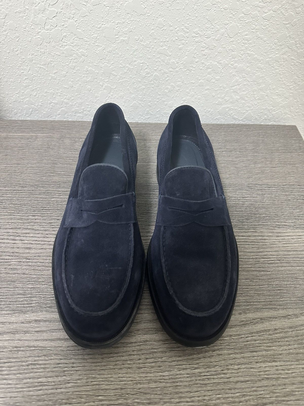 Aquatalia Aquatalia Blue Suede Leather Loafers Size US 8 / EU 41 - 2 Thumbnail