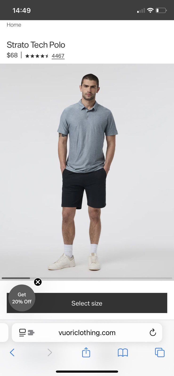 Vuori Vuori Strato Tech Polo Size US M / EU 48-50 / 2 - 1 Thumbnail
