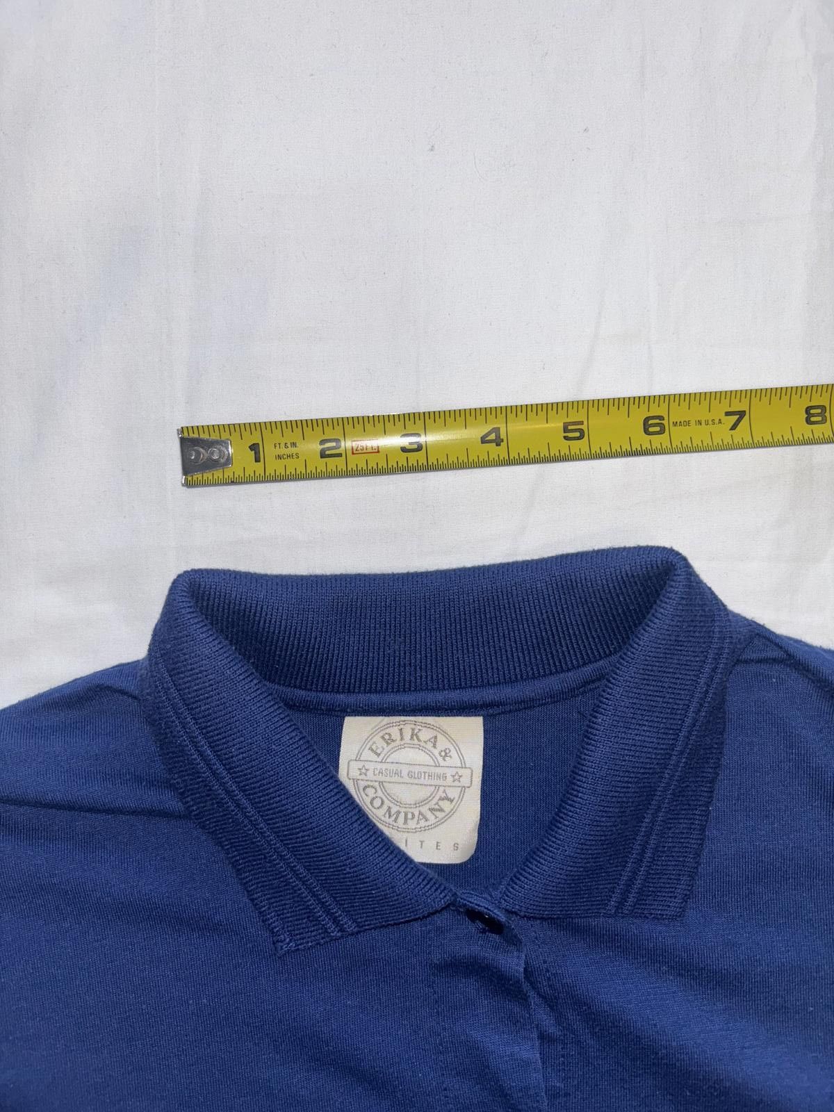 Designer Classic Erika & Company Golf Shirt - Navy Blue Size M / US 6-8 / IT 42-44 - 4 Thumbnail